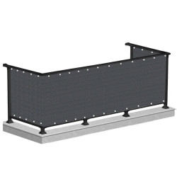 Balkonová zástěna 0,9x3 m, tmavě šedá SPRINGOS PAVILION
