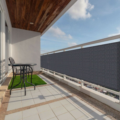 Balkonová zástěna 0,9x3 m, tmavě šedá SPRINGOS PAVILION