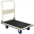 Transportní vozík se sklopným madlem pro přepravu těžkých a objemných nákladů do hmotnosti 300 kg. Kovová plošina s protiskluzovým povrchem, gumová kolečka. Vyztužená konstrukce, sklopné madlo, ergonomická rukojeť, celoobvodový gumový nárazník. Snadno ovladatelný i při plném zatížení. Ideální pro sklady, hotely, obchody, dílny a další provozovny. Rozměry plošiny 90x62 cm, výška madla 87 cm.