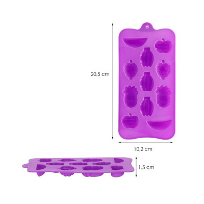 Silikonová forma na led SPRINGOS FRUIT fialová