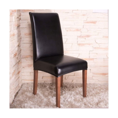 Potah na židli elastický, černý, imitace kůže SPRINGOS SPANDEX