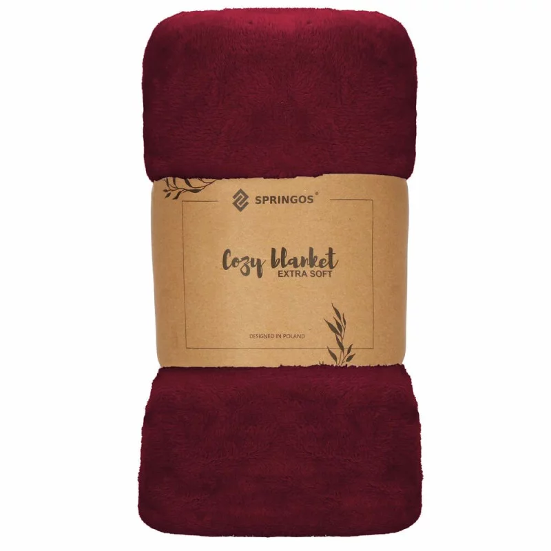 Deka 200x220 cm Springos Velvet červená Deka 200x220 cm Springos Velvet červená