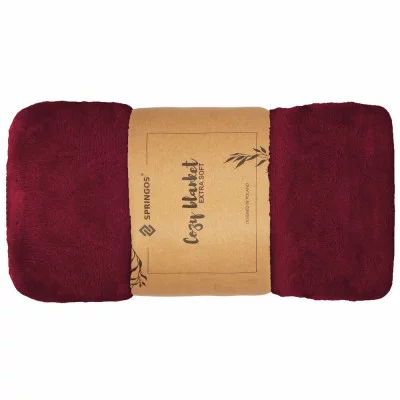 Deka 200x220 cm Springos Velvet červená