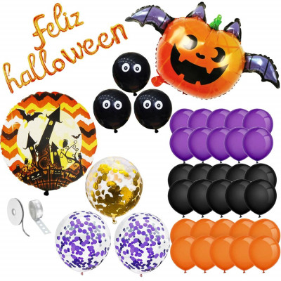 HA5217 HALLOWEENSKÉ DEKORACE 52 PRVKŮ.
