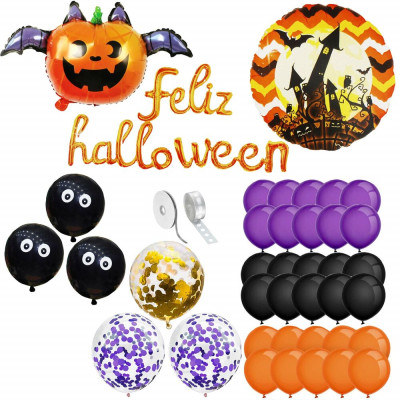 HA5217 HALLOWEENSKÉ DEKORACE 52 PRVKŮ.