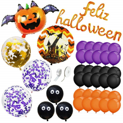 HA5217 HALLOWEENSKÉ DEKORACE 52 PRVKŮ.