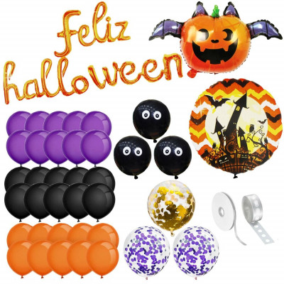 HA5217 HALLOWEENSKÉ DEKORACE 52 PRVKŮ.