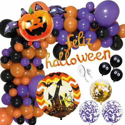 HA5217 HALLOWEENSKÉ DEKORACE 52 PRVKŮ.