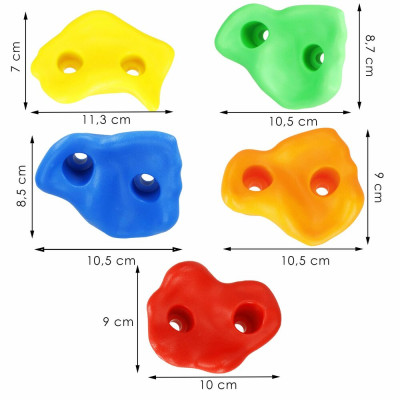 Lezecké úchyty kameny pro děti, barevné, 10ks SPRINGOS KG0001