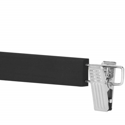 Dřevěná ramínka s klipy 33 cm, černá, 2ks SPRINGOS HG0064