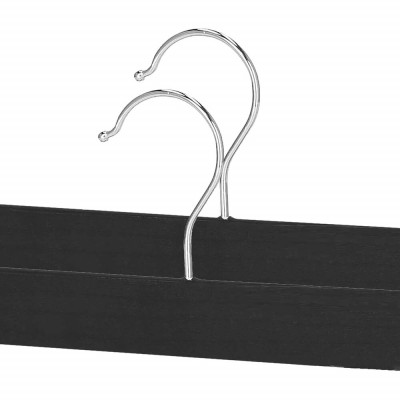 Dřevěná ramínka s klipy 33 cm, černá, 2ks SPRINGOS HG0064