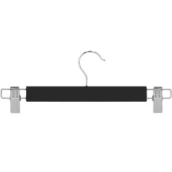 Dřevěná ramínka s klipy 33 cm, černá, 2ks SPRINGOS HG0064