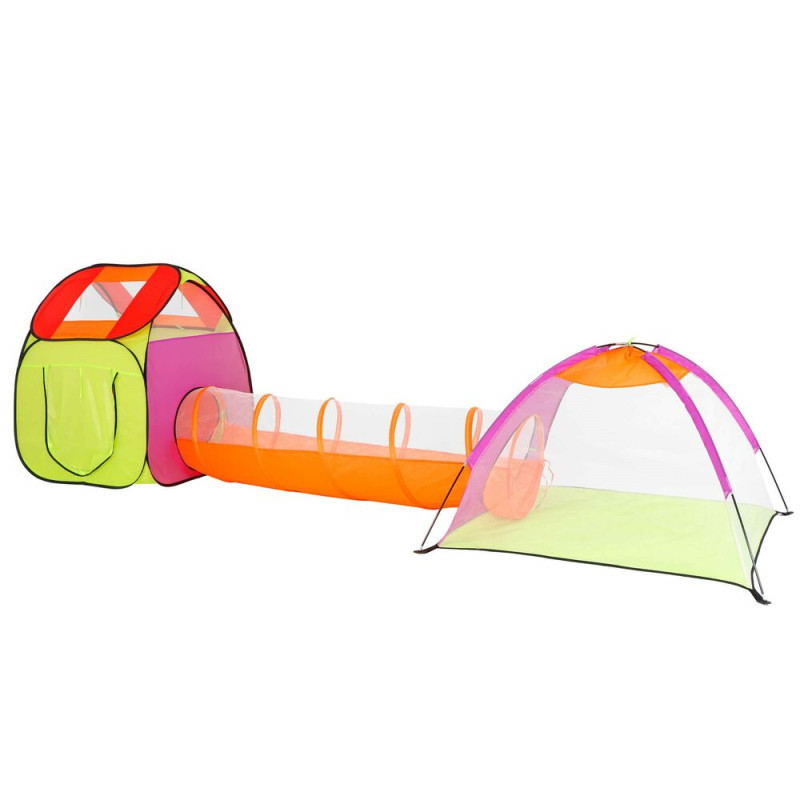 Dětský stan s tunelem, barevný SPRINGOS KG0016 Dětský stan s tunelem, barevný SPRINGOS KG0016