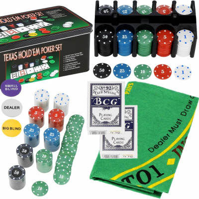 Poker set Texas Holdem 200 žetonů SPRINGOS KG0021