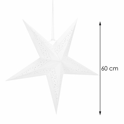 Papírová hvězda 60 cm pěticípá, vánoční dekorace