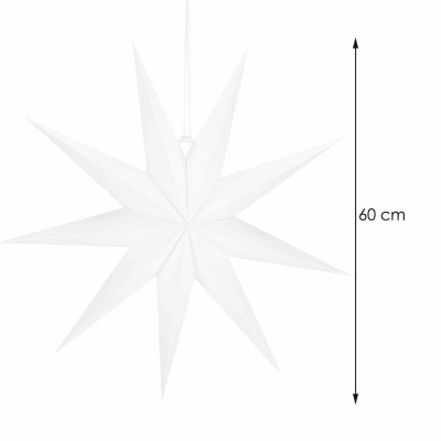Papírová hvězda 60 cm devíticípá, vánoční dekorace