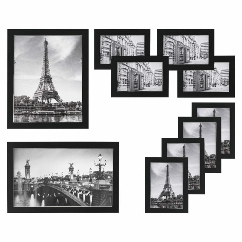 Sada fotorámečků 10ks, mix velikostí, černé SPRINGOS PF0003 Sada fotorámečků 10ks, mix velikostí, černé SPRINGOS PF0003