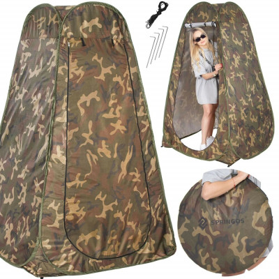 Samorozkládací stan 120x120x190 cm, khaki SPRINGOS PT027