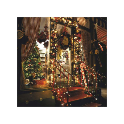 LED světelný řetěz - 81,5m, 1000LED, IP44, teplá bílá + záblesky