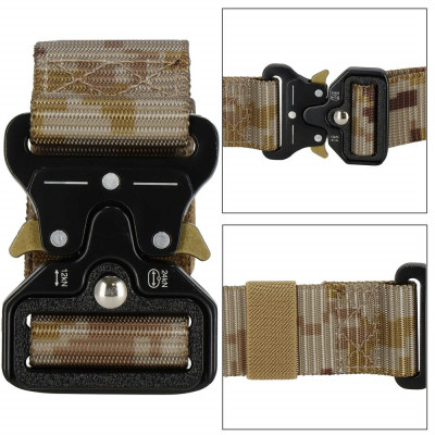 Vojenský taktický opasek SPRINGOS BATTLE CS0102 hnědá camo