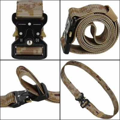 Vojenský taktický opasek SPRINGOS BATTLE CS0102 hnědá camo