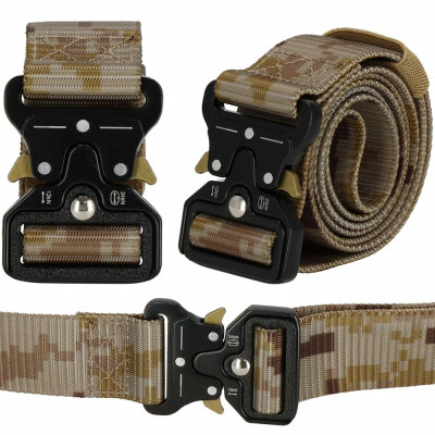 Vojenský taktický opasek SPRINGOS BATTLE CS0102 hnědá camo