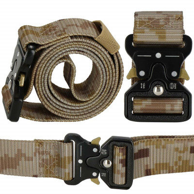 Vojenský taktický opasek SPRINGOS BATTLE CS0102 hnědá camo