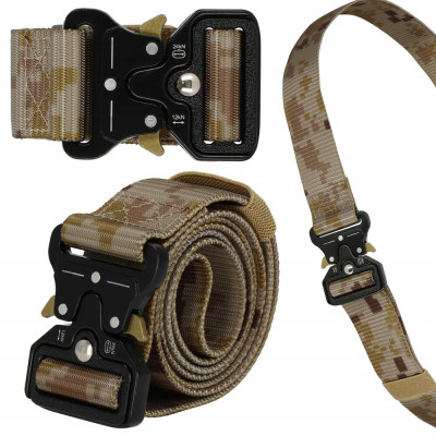 Vojenský taktický opasek SPRINGOS BATTLE CS0102 hnědá camo