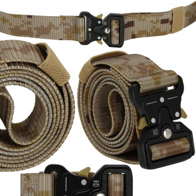 Vojenský taktický opasek SPRINGOS BATTLE CS0102 hnědá camo