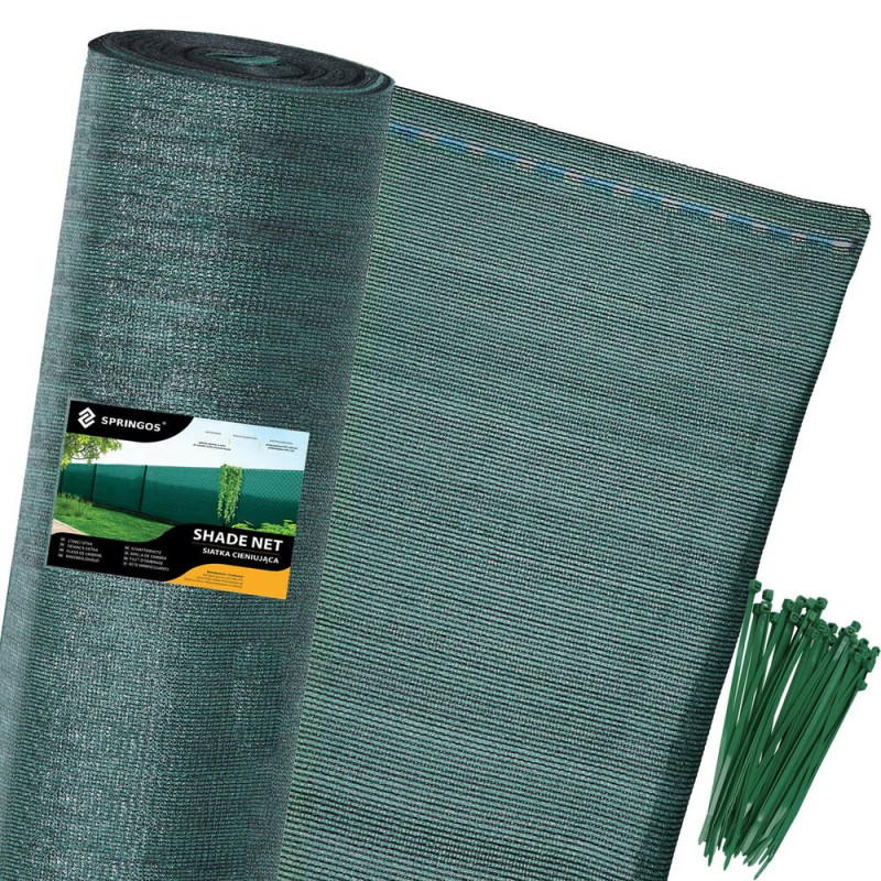 Stínící tkanina 150cm x 25m, 65% zastínění, zelená SPRINGOS SN0020 Stínící tkanina 150cm x 25m, 65% zastínění, zelená SPRINGOS SN0020