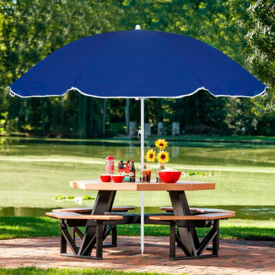 Zahradní slunečník 160 cm, modrý SPRINGOS VIVA BU0022