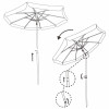 Zahradní slunečník 160 cm, modrý SPRINGOS VIVA BU0022