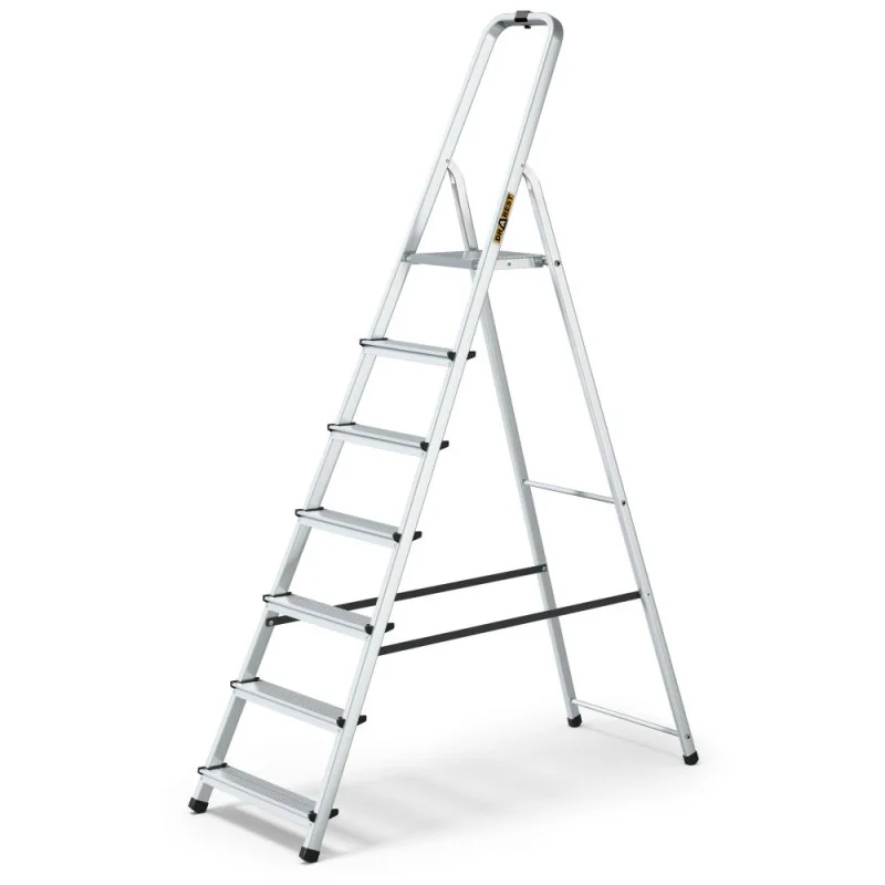Hliníkové schůdky 7 stupňů jednostranné DRABEST ALD7 HOME Hliníkové schůdky 7 stupňů jednostranné DRABEST ALD7 HOME