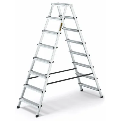Hliníkové štafle 2x8 stupňů oboustranné DRABEST DD8 HOME