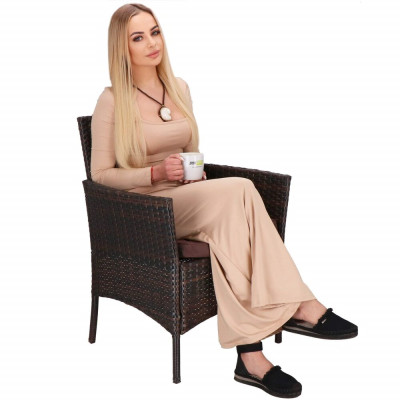 Ratanový set zahradního nábytku SPRINGOS ALABAMA 4 hnědý
