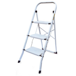 Ocelové schůdky 3 stupně DRABEST MINIFERO-3 HOME bílé