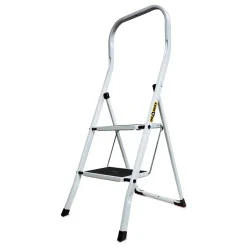 Ocelové schůdky 2 stupně DRABEST KITCHEN-2 PRO bílé