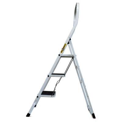 Ocelové schůdky 3 stupně DRABEST KITCHEN-3 PRO bílé