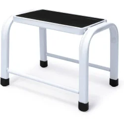 Ocelová stolička 1 stupeň DRABEST TABURET-1 PRO bílá