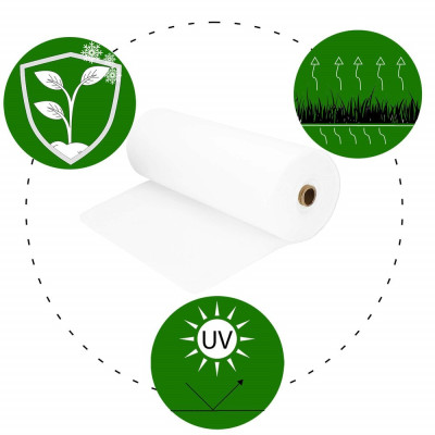 Netkaná agrotextilie 1,6m x 50m, extra pevná, bílá SPRINGOS AG0002