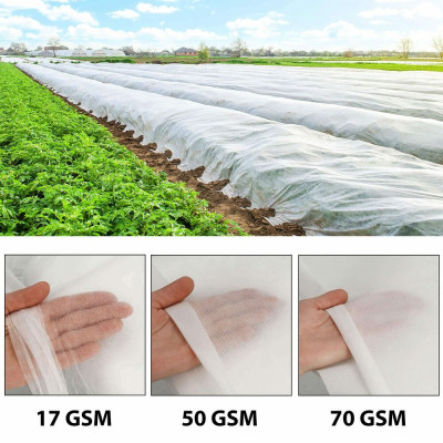 Netkaná agrotextilie 1,6m x 100m, standard, bílá SPRINGOS AG0008