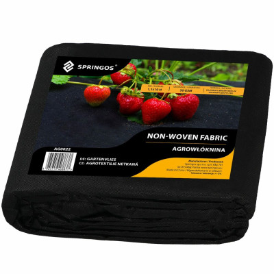 Agrotextilie proti plevelu 1,1m x 10m, standard, černá SPRINGOS AG0022