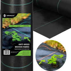 Agrotextilie proti plevelu 1,1m x 50m, zesílená, černá SPRINGOS AG0026