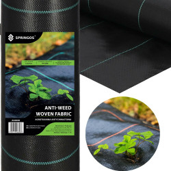 Agrotextilie proti plevelu 1,6m x 10m, zesílená, černá SPRINGOS AG0030