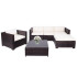 Ratanový set zahradního nábytku SPRINGOS CASA BLANCA 5 černý