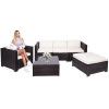 Ratanový set zahradního nábytku SPRINGOS CASA BLANCA 5 černý