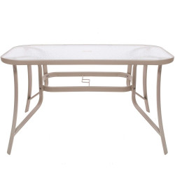 Zahradní stůl 120x70 SPRINGOS TOSCANA GF0075 tmavě béžový