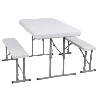 Pivní set pro 6 osob 105x65 cm SPRINGOS GF0096 bílý