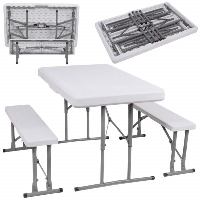 Pivní set pro 6 osob 105x65 cm SPRINGOS GF0096 bílý