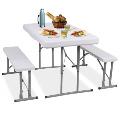 Pivní set pro 6 osob 105x65 cm SPRINGOS GF0096 bílý